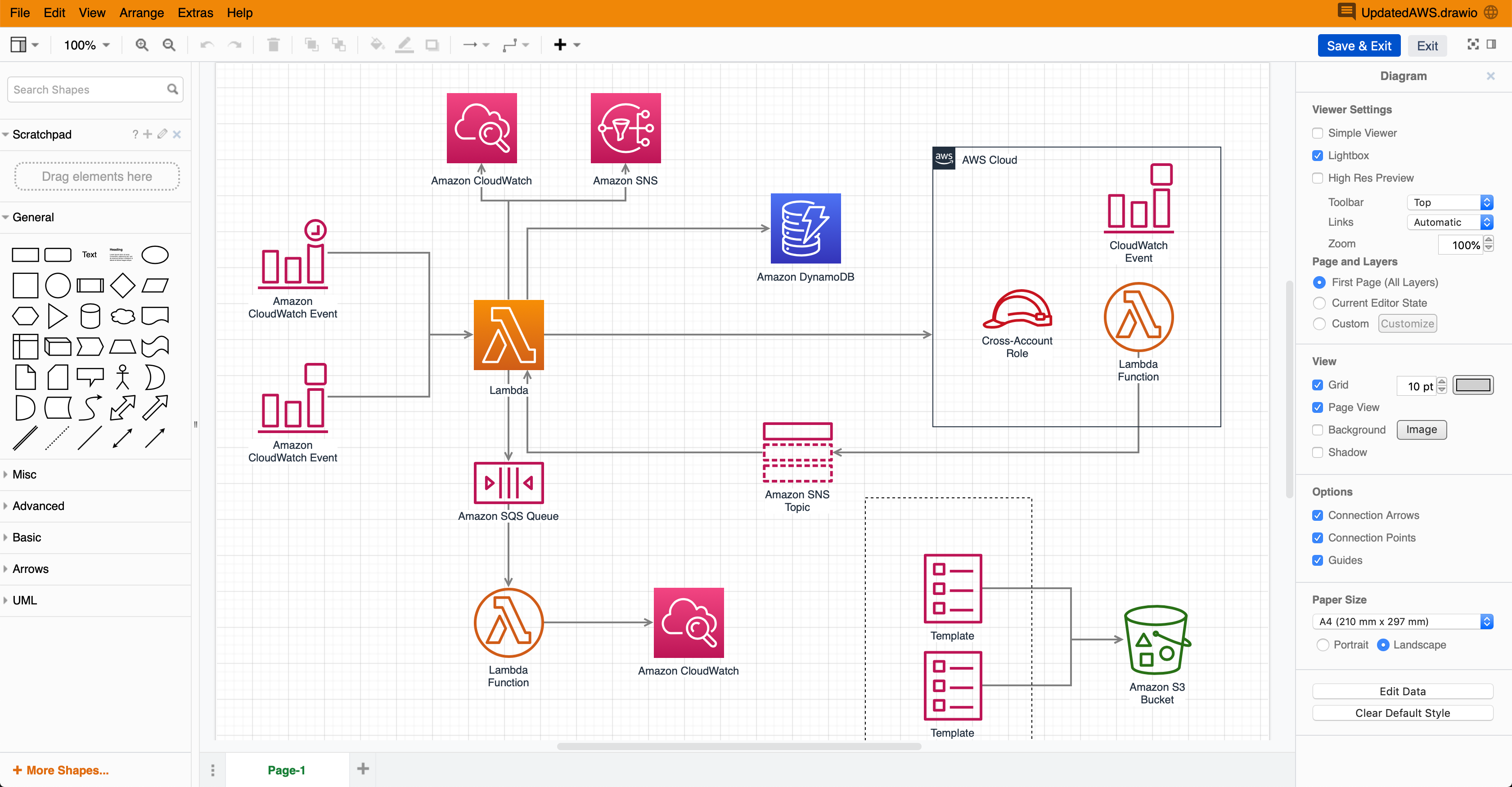 在 Confluence Cloud 中自定义 draw.io 菜单栏和默认主题